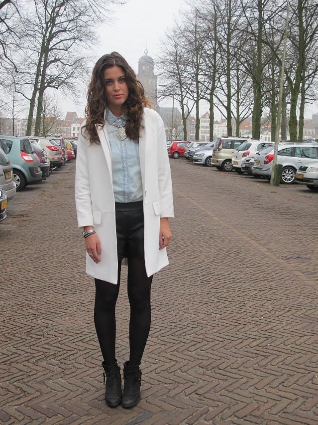 Leather shorts & Denim