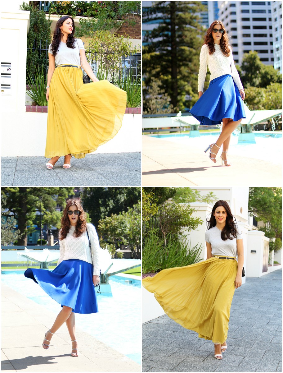 how to wear a maxi skirt