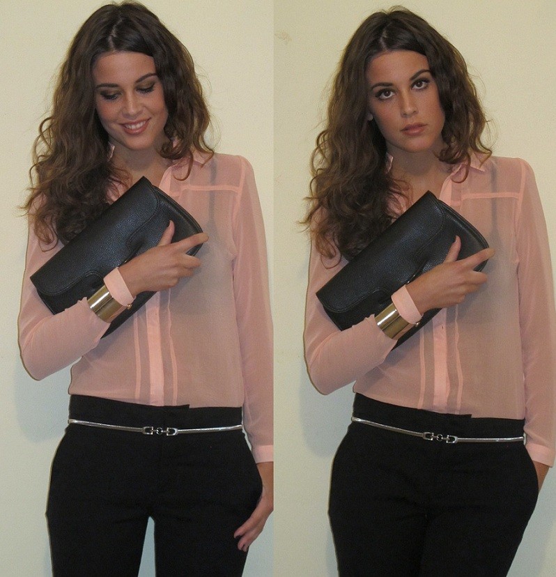 Peach blouse