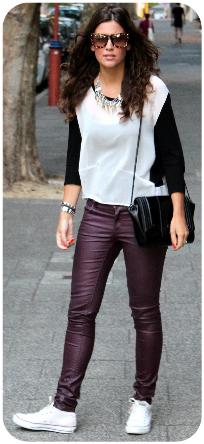 Casual burgundy